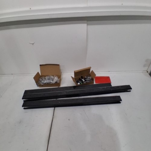 HEAVY DUTY SINGLE DOOR BOX RAIL SLIDING BARN DOOR HARDWARE TRACK KIT - 8FT - BLACK (MODEL: P080ZB) image 3