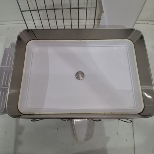 SIMPLEHUMAN STEEL FRAME KITCHEN DISH DRYING RACK WITH SWIVEL SPOUT - WHITE (MODEL: KT1190) image 3