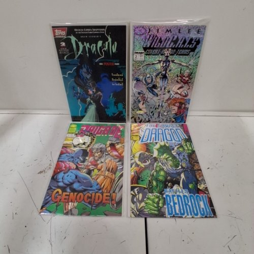4 ASSTD IMAGE, AND TOPPS COMIC BOOKS - SAVAGE DRAGON #3, BRIGADE #2, WILDCATS #2, DRACULA #2 OF 4 - VARIOUS AUTHORS image 2