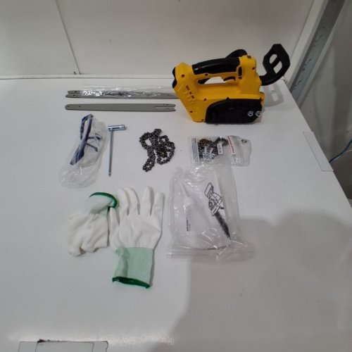CORDLESS BRUSHLESS CHAINSAW - 10/12" BLADES - TOOL ONLY - YELLOW / BLACK image 2