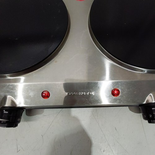 OVENTE ELECTRIC COOKTOP - STAINLESS STEEL PORTABLE DOUBLE BURNER STOVETOP - 1000W - SILVER/ BLACK (MODEL: BGI202S) image 2