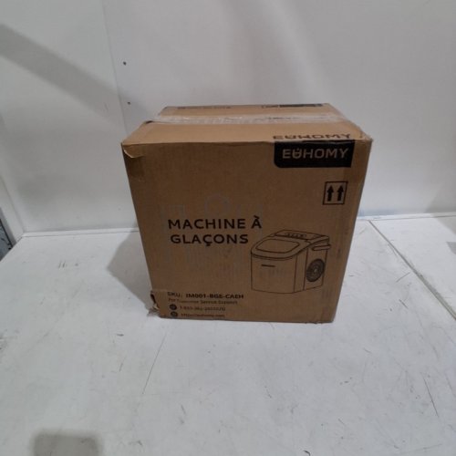 EUHOMY COUNTERTOP ICE MAKER MACHINE WITH HANDLE, BASKET AND SCOOP - MAKES 26LBS PER DAY - BLACK (MODEL: IM-06H/IM001-BGE-CAEH) image 5