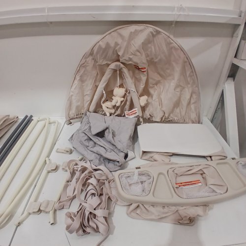 PORTABLE 3-IN-1 BABY PLAYYARD / CRIB WITH REMOVABLE CHANGING TABLE - 26" X 48" X 30" - BEIGE (MODEL: UP670S) image 3