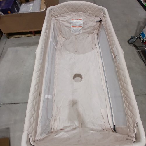 PORTABLE 3-IN-1 BABY PLAYYARD / CRIB WITH REMOVABLE CHANGING TABLE - 26" X 48" X 30" - BEIGE (MODEL: UP670S) image 6