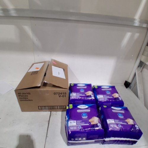 40PK WOMENS TENA INCONTINENCE UNDERWEAR FOR OVERNIGHT - XL- WHITE (MODEL: 072418) image 2