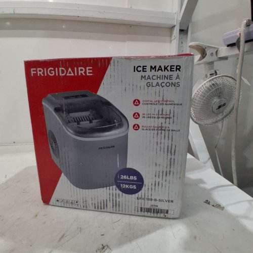 FRIGIDAIRE COMPACT COUNTERTOP ELECTRIC ICE MAKER - MAKES 26LBS OF ICE/DAY - SILVER (MODEL: EFIC189-B-SILVER) image 2