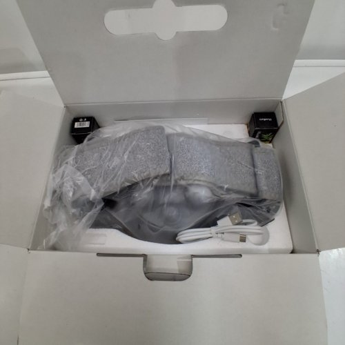 HIMOUTA ELECTRIC ABDOMINAL MASSAGER FOR FLATTENING BELLY - WHITE\GREY image 2