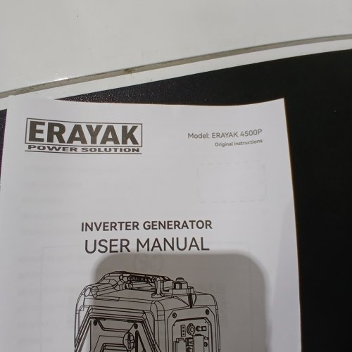 ERAYAK PORTABLE INVERTER GENERATOR FOR EMERGENCY POWER BACKUP - 4500W - RED (MODEL: 4500P) image 7