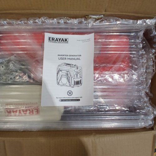 ERAYAK PORTABLE INVERTER GENERATOR FOR EMERGENCY POWER BACKUP - 4500W - RED (MODEL: 4500P) image 10