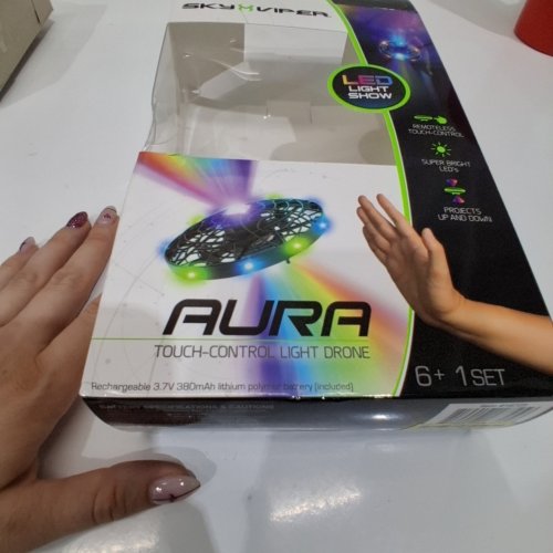 SKY VIPER AURA FORCE GESTURE HAND CONTROLLED HOVER SPHERE DRONE - BLACK/GREEN - (MODEL: 18725) image 3
