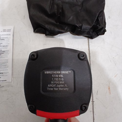 AIRCAT VIBROTHERM DRIVE IMPACT WRENCH - 3/4" - 1,700FT-LBS CAPACITY - 90 PSI MAX - RED / BLACK (MODEL: 1778-VXL) image 8