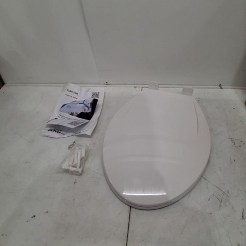 GARVEE ELONGATED SOFT CLOSE EASY CLEAN PLASTIC TOILET SEAT - 19" - WHITE - (MODEL: PHO_11GXK800) image 2