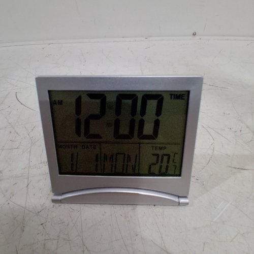 MINI DIGITAL DESK CLOCK - SILVER (MODEL: MT-033) image 2