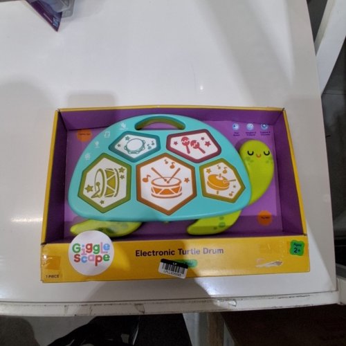GIGGLE SCAPE ELECTRONIC TURTLE DRUM - TURQUOISE/MULTICOLOR - (MODEL:204-06-9185) image 2