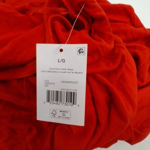 WOMEN'S GEORGE KNOT FRONT TANK DRESS - LARGE - RED (STYLE: GRS64090LD) image 2