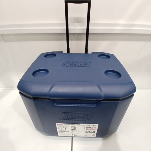 COLEMAN CHILLER COOLER WITH WHEELS - 60QT/57L - DARK BLUE/BLACK (MODEL: 2231508) image 2