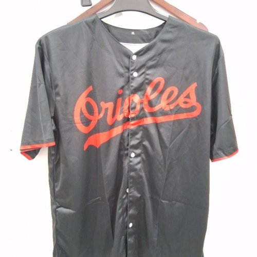 MEN'S BALTIMORE ORIOLES REPLICA BASEBALL JERSEY - EXTRA LARGE - BLACK/ORANGE image 2