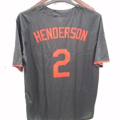 MEN'S BALTIMORE ORIOLES REPLICA BASEBALL JERSEY - EXTRA LARGE - BLACK/ORANGE image 3