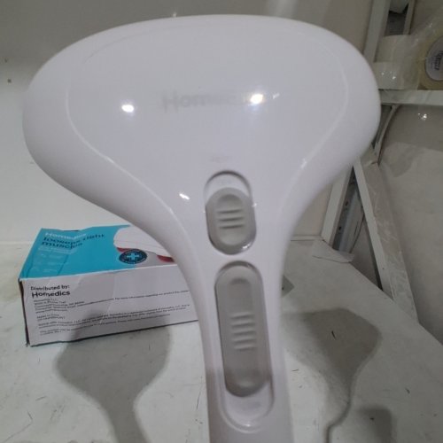 HOMEDICS PERCUSSION ACTION MASSAGER WITH HEAT - ADJUSTABLE INTENSITY AND DUAL PIVOTING HEADS - WHITE (MODEL: HHP-285HJ-THP) image 4