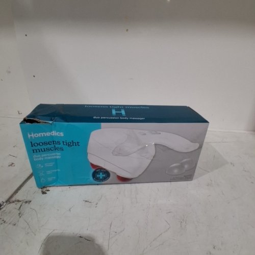 HOMEDICS PERCUSSION ACTION MASSAGER WITH HEAT - ADJUSTABLE INTENSITY AND DUAL PIVOTING HEADS - WHITE (MODEL: HHP-285HJ-THP) image 5