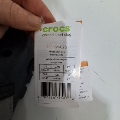 UNISEX CROCS OFF ROAD SPORT CLOG - MENS: 9 WOMENS: 11 - BLACK image 5