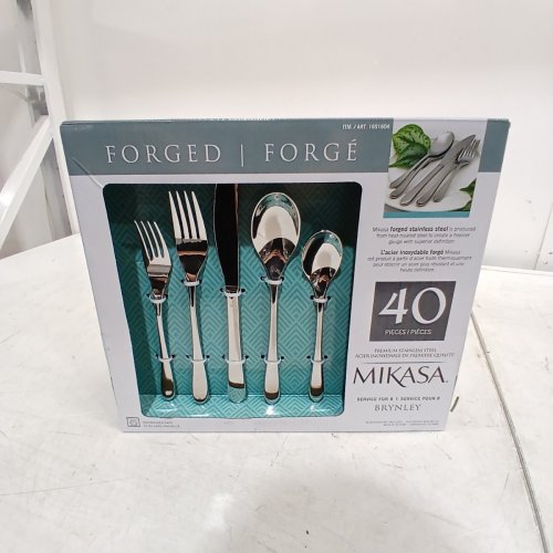 40PC MIKASA FORGED PINCH PREMIUM STAINLESS STEEL FLATWARE SET (MODEL:1651604) image 2