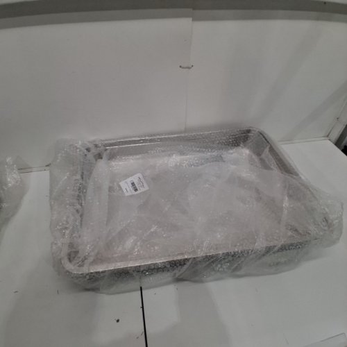 KUNWU STAINLESS STEEL PET LITTER BOX - 28" X 20" X 4" - SILVER image 2