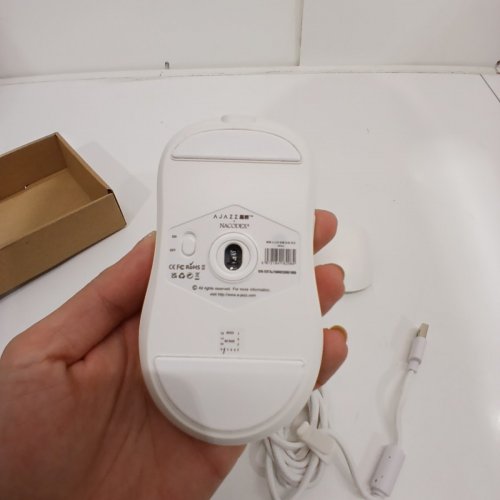 AJAZZ DUAL-MODE WIRELESS ERGONOMIC GAMING MOUSE - 60G ULTRA LIGHTWEIGHT, 26,000DPI - WHITE (MODEL: AJ199) image 5