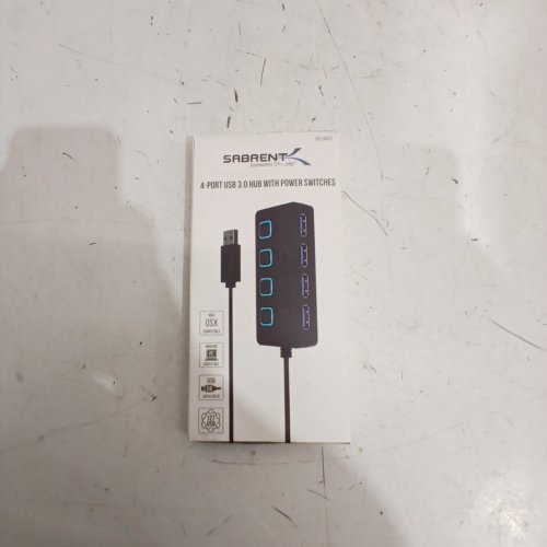 SABRENT 4-PORT USB 3.0 HUB WITH POWER SWITCHES - PC/MAC COMPATIBLE, HIGH SPEED (MODEL: HB-UM43) image 4