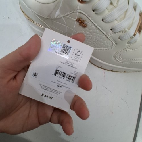WOMEN'S MEXX CASUAL SNEAKER SHOES - SIZE 9 - WHITE/GOLD image 5