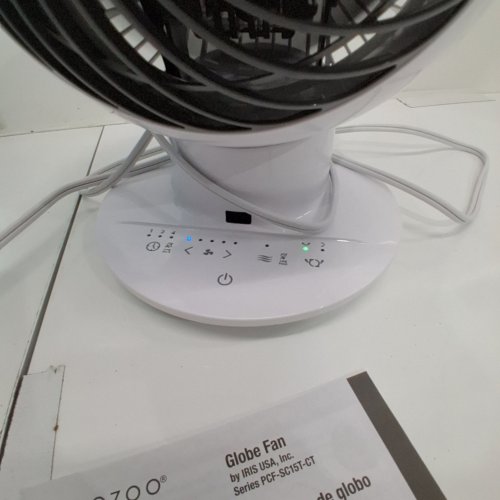 IRIS WOOZOO 5-SPEED OSCILLATING GLOBE FAN - 82FT RANGE - WHITE (MODEL: PCF-SC15T-CT/2354207) image 2