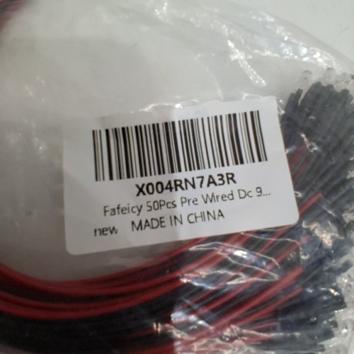 50PK FAFEICY PRE WIRED LED DIODES - WATER CLEAR LIGHT - 3 MM - BLACK/RED image 2