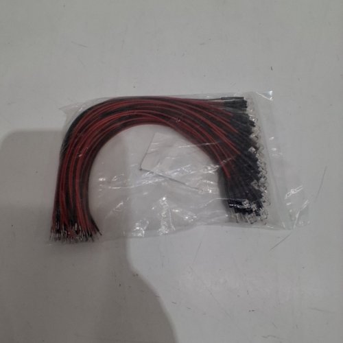 50PK FAFEICY PRE WIRED LED DIODES - WATER CLEAR LIGHT - 3 MM - BLACK/RED image 4