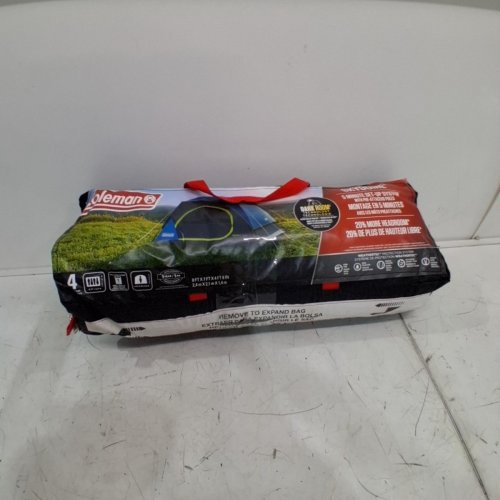 COLEMAN SKYDOME CAMPING TENT WITH DARKROOM TECHNOLOGY - 4 PERSON - BLUE/GREEN/GREY (MODEL: 2000038173) image 6