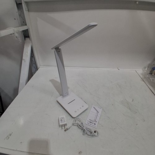 WHICOW DIMMABLE LED DESK LAMP WITH USB CHARGING PORT AND 5 LIGHT SETTINGS - 13.3" - WHITE (MODEL: T26A) image 3