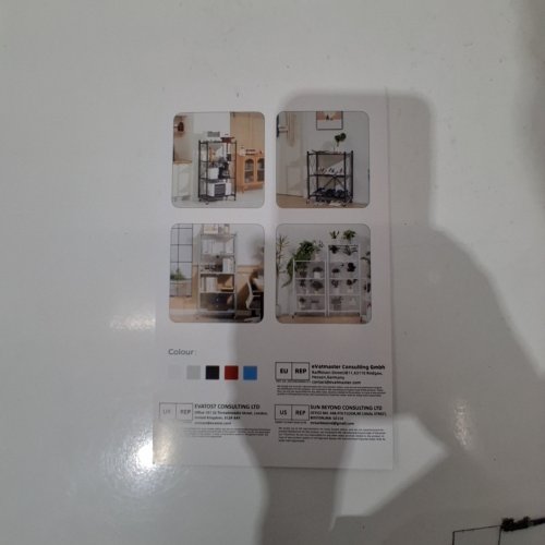 4-TIER METAL FOLDABLE STORAGE RACK - BLACK image 2