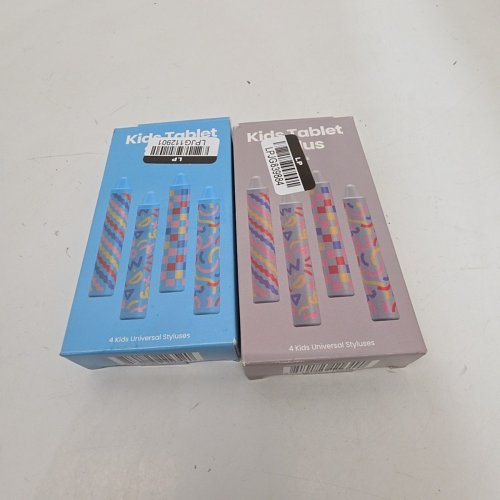2 (4PK) KIDS ASSORTED GEMS CRAYON STYLE TABLET STYLUS - BLUE/GREY image 2