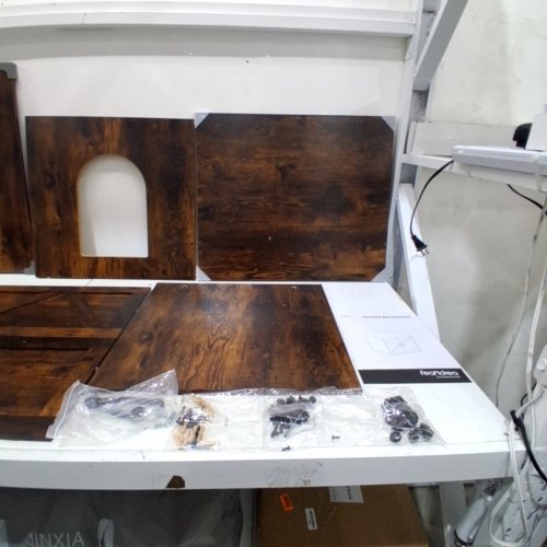 FEANDREA WOODEN CAT LITTER BOX ENCLOSURE - BROWN - 27.2" X 22.4" X 4.3" - (MODEL: PCL042L101) image 3