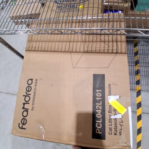 FEANDREA WOODEN CAT LITTER BOX ENCLOSURE - BROWN - 27.2" X 22.4" X 4.3" - (MODEL: PCL042L101) image 4