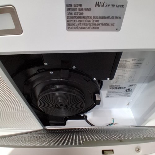 OVO STAINLESS STEEL UNDER CABINET RANGE HOOD VENT WITH 3 SPEED EXHAUST FAN AND LED LIGHT - 30" - SILVER (MODEL: 05-CDHF00-0002) image 3