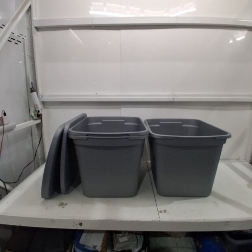 4PK STERILITE STORAGE TOTE BOX - 68L - GREY image 2