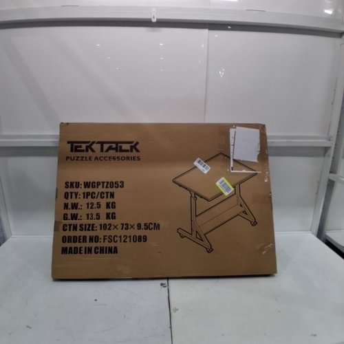 TEKTALK JIGSAW PUZZLE TABLE WITH COVER PUZZLE EASEL TILTING TABLE WITH HEIGHT ADJUSTMENT - WHITE - (MODEL: WGPTZ053) image 5
