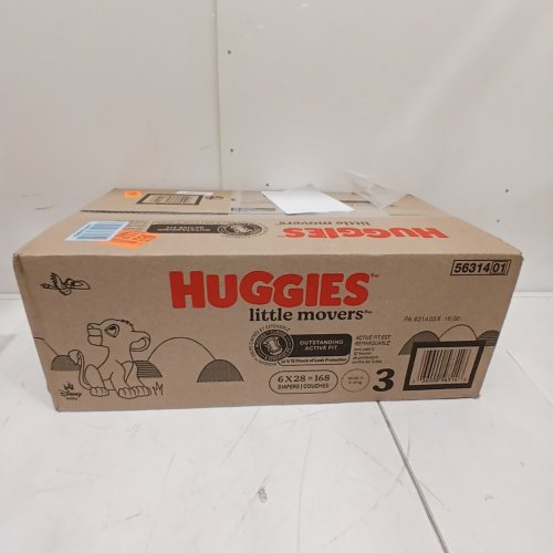 168PK HUGGIES LITTLE SNUGGLERS BABY DIAPERS - SIZE 3 - WINNIE THE POOH image 2