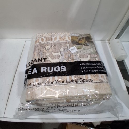 COTILED SOFT WASHABLE VINTAGE AREA RUG - 10FT X 14FT - BEIGE - (MODEL: L23084A) image 2