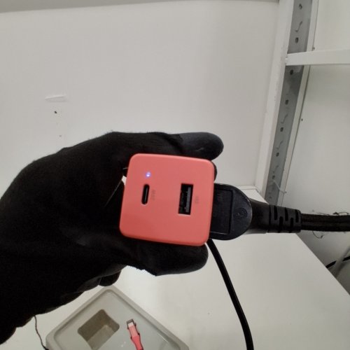2PC HEYDAY DUAL PORT USB-A AND USB-C HOME CHARGING KIT WITH 6FT USB-C TO USB-C CABLE - PINK image 2