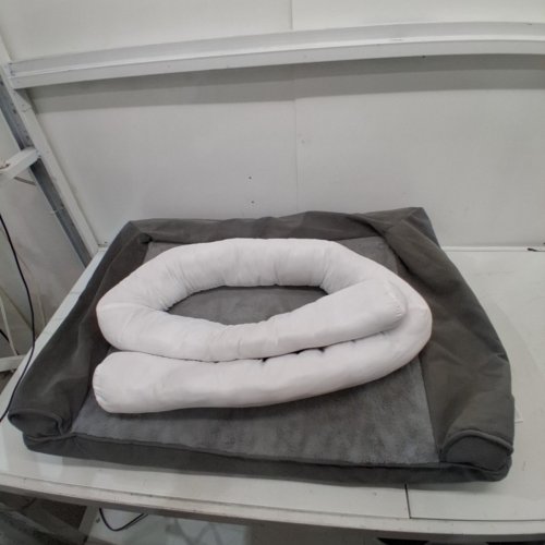 AMAZON BASICS DOG BED WITH COOLING GEL MEMORY FOAM, PRESSURE-RELIEF SUPPORT - 36" X 27" - TAUPE (MODEL: ‎ZJF-14-PH6091-5L) image 2