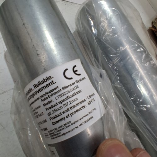 4PC VEVOR CUSTOM EXHAUST RUST-PROOF GALVANIZED STEEL PIPE KIT FOR EXHAUST SYSTEM - 2.5" W - SILVER image 2