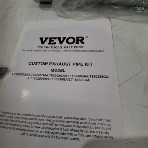 4PC VEVOR CUSTOM EXHAUST RUST-PROOF GALVANIZED STEEL PIPE KIT FOR EXHAUST SYSTEM - 2.5" W - SILVER image 4