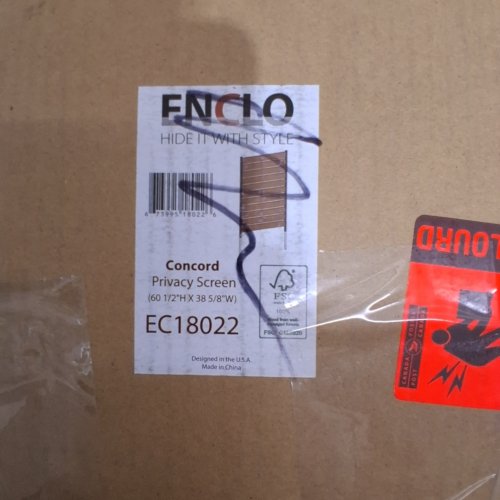 ENCLO PRIVACY SCREENS OUTDOOR CONCORD PRIVACY FENCE SCREEN - 60.5" X 38.75- NATURAL WOOD (MODEL: EC18022) image 5