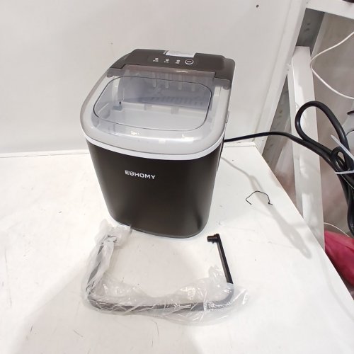 EUHOMY COUNTERTOP ICE MAKER MACHINE WITH HANDLE & BASKET - MAKES 26LB/DAY - BLACK (MODEL: IM001-BBL-CAEH) image 3